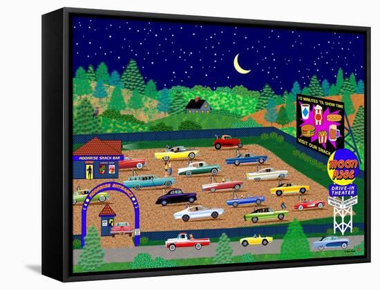 Moonrise Drive-In-Mark Frost-Framed Stretched Canvas