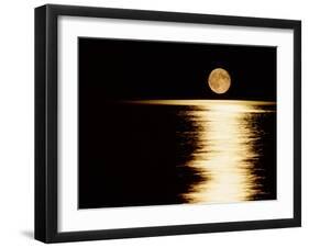 Moonrise, Haro Strait Vancouver-David Nunuk-Framed Photographic Print