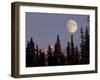 Moonrise in Early Winter, Chugach Range, Alaska, USA-Paul Souders-Framed Photographic Print