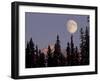 Moonrise in Early Winter, Chugach Range, Alaska, USA-Paul Souders-Framed Photographic Print