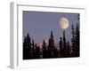 Moonrise in Early Winter, Chugach Range, Alaska, USA-Paul Souders-Framed Photographic Print