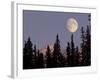 Moonrise in Early Winter, Chugach Range, Alaska, USA-Paul Souders-Framed Photographic Print