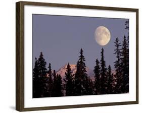 Moonrise in Early Winter, Chugach Range, Alaska, USA-Paul Souders-Framed Photographic Print