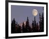 Moonrise in Early Winter, Chugach Range, Alaska, USA-Paul Souders-Framed Photographic Print