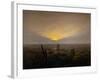 Moonrise on the seashore-Caspar David Friedrich-Framed Giclee Print