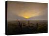 Moonrise on the seashore-Caspar David Friedrich-Stretched Canvas