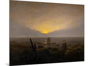 Moonrise on the seashore-Caspar David Friedrich-Mounted Giclee Print