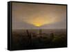 Moonrise on the seashore-Caspar David Friedrich-Framed Stretched Canvas