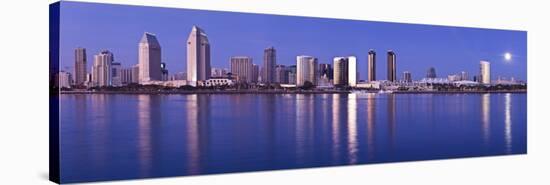 Moonrise over a City, San Diego, California, USA 2010-null-Stretched Canvas