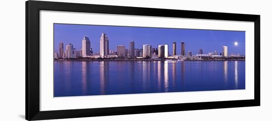 Moonrise over a City, San Diego, California, USA 2010-null-Framed Photographic Print