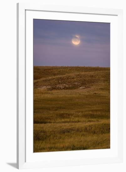 Moonrise Over Badlands South Dakota-Steve Gadomski-Framed Photographic Print