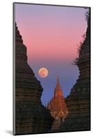 Moonrise over Bagan-Jon Hicks-Mounted Photographic Print