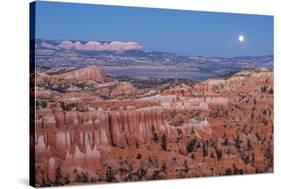 Moonrise over Bryce Canyon Amphitheater from Sunrise Point-Michael Nolan-Stretched Canvas