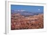 Moonrise over Bryce Canyon Amphitheater from Sunrise Point-Michael Nolan-Framed Photographic Print