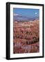 Moonrise over Bryce Canyon Amphitheater from Sunrise Point-Michael Nolan-Framed Photographic Print