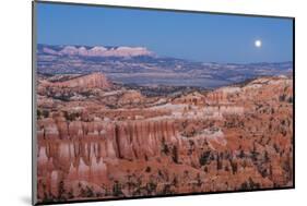 Moonrise over Bryce Canyon Amphitheater from Sunrise Point-Michael Nolan-Mounted Photographic Print