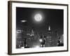 Moonrise Over City of Melbourne, Australia-Stocktrek Images-Framed Photographic Print