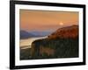 Moonrise over Columbia River Gorge-Steve Terrill-Framed Photographic Print