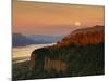 Moonrise over Columbia River Gorge-Steve Terrill-Mounted Photographic Print