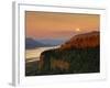 Moonrise over Columbia River Gorge-Steve Terrill-Framed Photographic Print