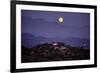 Moonrise Over Griffith Park, Los Angeles, California-George Oze-Framed Photographic Print