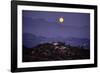 Moonrise Over Griffith Park, Los Angeles, California-George Oze-Framed Photographic Print