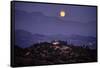 Moonrise Over Griffith Park, Los Angeles, California-George Oze-Framed Stretched Canvas