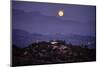 Moonrise Over Griffith Park, Los Angeles, California-George Oze-Mounted Photographic Print