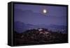 Moonrise Over Griffith Park, Los Angeles, California-George Oze-Framed Stretched Canvas