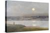 Moonrise over Hayle, from Lelant, C.1892-Sir Alfred East-Stretched Canvas