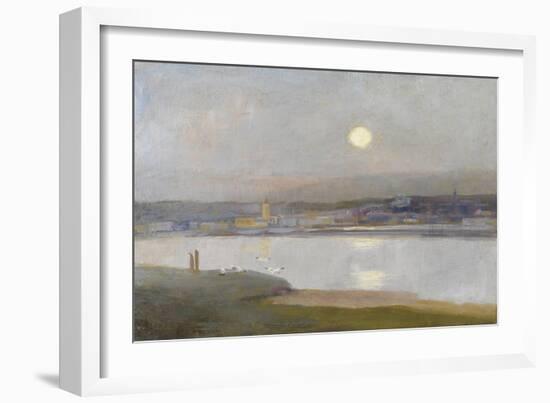 Moonrise over Hayle, from Lelant, C.1892-Sir Alfred East-Framed Giclee Print