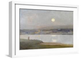 Moonrise over Hayle, from Lelant, C.1892-Sir Alfred East-Framed Giclee Print