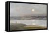 Moonrise over Hayle, from Lelant, C.1892-Sir Alfred East-Framed Stretched Canvas