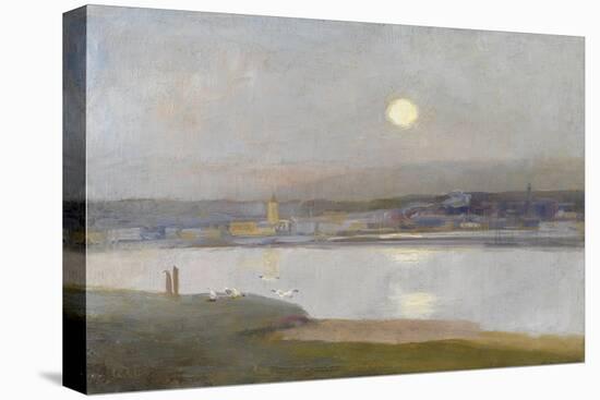 Moonrise over Hayle, from Lelant, C.1892-Sir Alfred East-Stretched Canvas