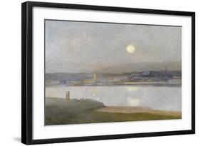 Moonrise over Hayle, from Lelant, C.1892-Sir Alfred East-Framed Giclee Print