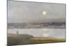 Moonrise over Hayle, from Lelant, C.1892-Sir Alfred East-Mounted Giclee Print