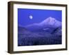 Moonrise over Mt. Hood, Oregon, USA-Janis Miglavs-Framed Premium Photographic Print