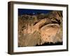 Moonrise over Painted Cave, Pueblo Rock Art, Bandelier National Monument, New Mexico, USA-Scott T. Smith-Framed Photographic Print