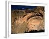 Moonrise over Painted Cave, Pueblo Rock Art, Bandelier National Monument, New Mexico, USA-Scott T. Smith-Framed Photographic Print
