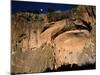 Moonrise over Painted Cave, Pueblo Rock Art, Bandelier National Monument, New Mexico, USA-Scott T. Smith-Mounted Photographic Print