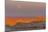 Moonrise over Rugged Landscape at Sunset, South Dakota, USA-Jaynes Gallery-Mounted Photographic Print