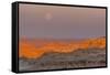 Moonrise over Rugged Landscape at Sunset, South Dakota, USA-Jaynes Gallery-Framed Stretched Canvas