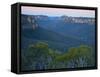 Moonrise over the Grose Valley, Blue Mountains National Park, UNESCO World Heritage Site, New South-Jochen Schlenker-Framed Stretched Canvas