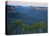 Moonrise over the Grose Valley, Blue Mountains National Park, UNESCO World Heritage Site, New South-Jochen Schlenker-Stretched Canvas