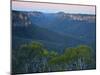 Moonrise over the Grose Valley, Blue Mountains National Park, UNESCO World Heritage Site, New South-Jochen Schlenker-Mounted Photographic Print