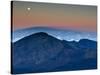 Moonrise over the Haleakala Crater,  Haleakala National Park, Maui, Hawaii.-Ian Shive-Stretched Canvas