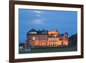 Moonrise over the Royal and Ancient Golf Club, St. Andrews, Fife, Scotland, United Kingdom, Europe-Mark Sunderland-Framed Photographic Print