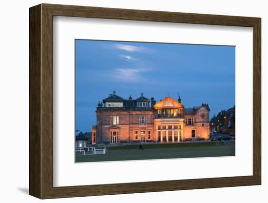 Moonrise over the Royal and Ancient Golf Club, St. Andrews, Fife, Scotland, United Kingdom, Europe-Mark Sunderland-Framed Photographic Print