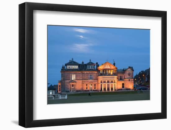 Moonrise over the Royal and Ancient Golf Club, St. Andrews, Fife, Scotland, United Kingdom, Europe-Mark Sunderland-Framed Photographic Print