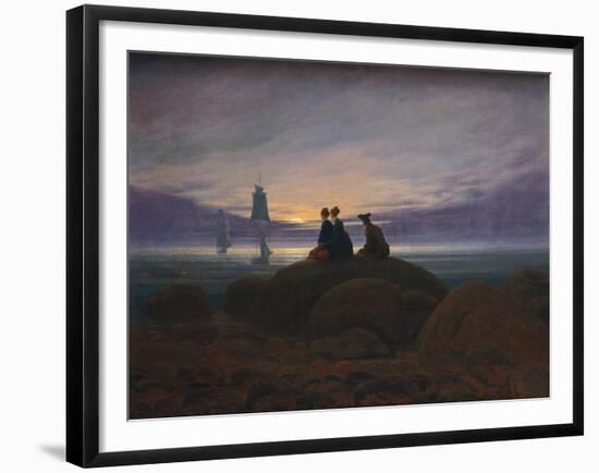 Moonrise over the Sea, 1822-Caspar David Friedrich-Framed Giclee Print